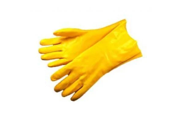 Yellow PVC Supported Hand Gloves